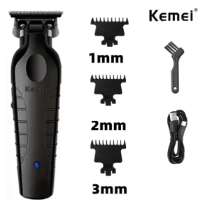 Kemei Professional Hair Clipper Set – Titanium Blade Electric Shaver for Men